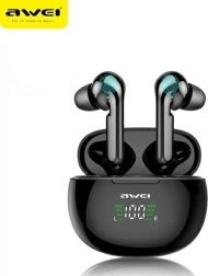 Cuffie wireless Bluetooth 5.0 TWS AWEI T15P nere