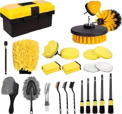 XXL 27-in-1 Car Detailing Cleaning Kit with Storage Cabinet