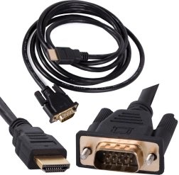 VGA to HDMI Cable 2 Meters with Gold-Plated Connectors