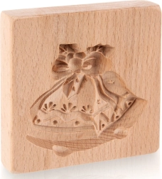 Stampino in legno per biscotti campanelli 10 × 10 cm