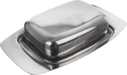 Beurrier en acier inoxydable avec couvercle