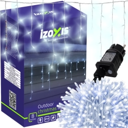 Christmas LED string lights – icicles 300 LED 15 m cool white IP44 Izoxis