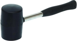 Maillet en caoutchouc 750 g avec manche métallique, diamètre 65 mm