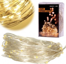 Dekorativne LED žičnate lučke 5 m, 50 LED – Topla