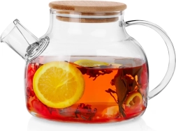 Glass teapot with stainless steel infuser 1 L