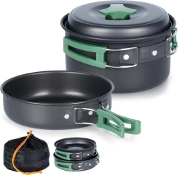 Aluminium trekking pannenset 2-delig 500/900 ml