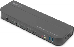 Commutateur KVM Digitus 4 ports DisplayPort/HDMI 4K 60 Hz avec USB et audio