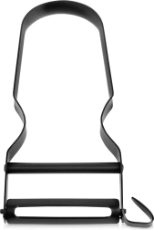 Vegetable- og frugtskræller i rustfrit stål, sort, 11,5 cm