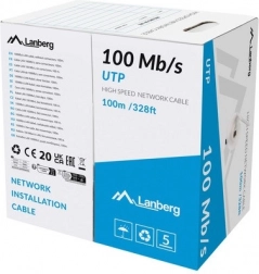 LAN Cable UTP 100MB/s CCA 100m Gray