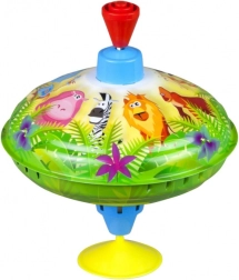 LENA Spinning Top Jungle 16 cm with Suction Cup