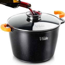 Granite pot with glass lid TERRUNA AROMA 28 cm, 9.7 l