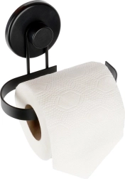 Metalen toiletpapierhouder met zuignap – zwart