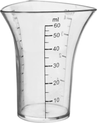 60 ml Measuring Cup with Triple Scale