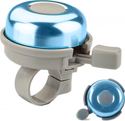 Metal bicycle bell for handlebars – loud classic, blue