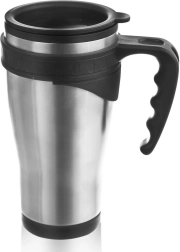 Mug isotherme en acier inoxydable 450 ml avec couvercle en silicone