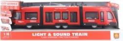 Red Battery-Powered Tram with Effects