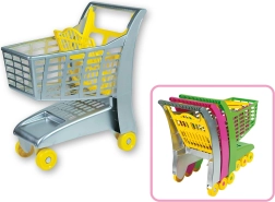 Carrello della spesa con sedile grigio