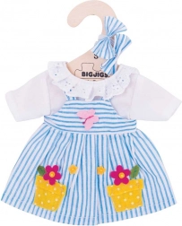 Blue Striped Dress for Doll