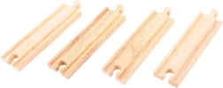 Middelgrote houten rechte rails Bigjigs Rail 16 cm