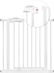 White safety gate for doors and stairs Nukido