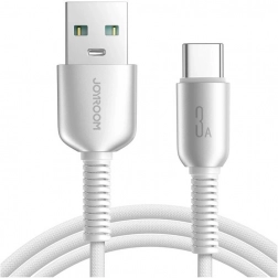 Joyroom USB-A na USB-C kabel 3A, pleten, 1,2 m, siv