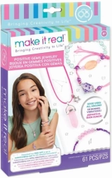 MAKE IT REAL Positive Gems Jewelry Making Kit – Necklace and 3 Bracelets