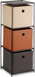 Metal shelf with fabric boxes 34.5 × 34.5 × 100 cm