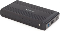 Eksternt aluminiumskabinet til 3,5" HDD med USB 3.0, sort