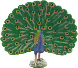 Figura di pavone in plastica 11 × 11 × 5 cm