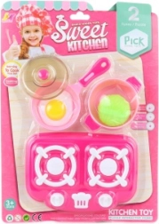 Plastic Cookware Set with Stove for Kids