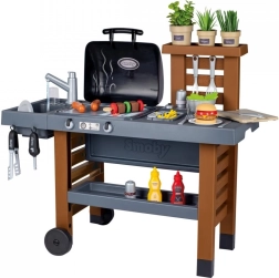 Cuisine d’extérieur pour enfants avec grill, friteuse et fonction eau