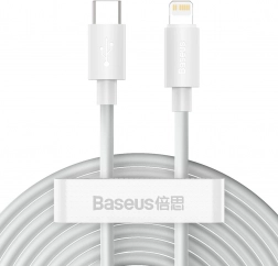 Baseus Simple Wisdom kabelski komplet USB‑C na Lightning 20 W PD, 1,5 m, bel (2 kosa)