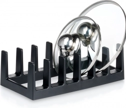 Lid and Plate Rack, Black 28 × 15 × 9 cm
