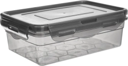 Contenitore alimentare in plastica con coperchio e guarnizione in silicone, grigio, 850 ml