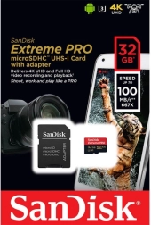 Carte mémoire SanDisk Extreme Pro microSDHC 32 Go