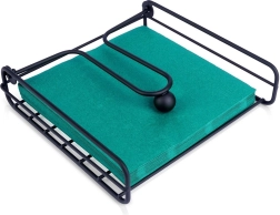 Portatovaglioli in metallo con braccio pressore 19 × 19,5 cm – nero