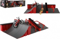 Finger Skatepark Set with Ramps, BMX Bike and Skateboard