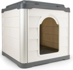 Loboo house for dogs and cats Smartkave Cube anthracite with flat roof