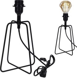 Lampe de table en métal, noire, 31 cm