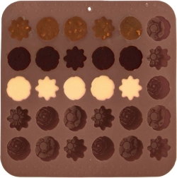 Silikoneform til fyldte chokolader Sillinie, 30 blomsterforme