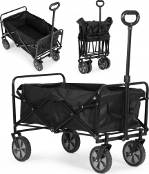Folding transport trolley large black ModernHome