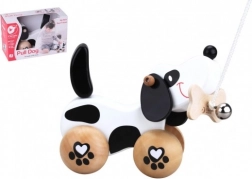 Chien en bois à tirer