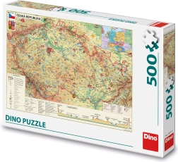 Dino Puzzle Map of the Czech Republic 500 pieces