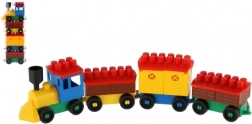 LORI train building set with 3 carriages in a bag
