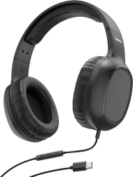Hama fun c cuffie cablate con microfono, nere