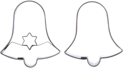 Sæt udstikkere til småkager klokke, rustfrit stål, 4,6 cm, 2 stk.