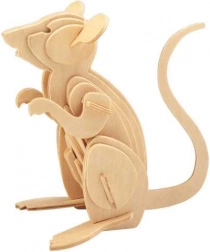 Woodcraft puzzle 3D en bois souris