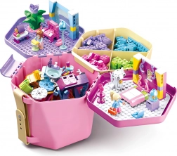 Sluban bucket with pink bricks