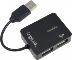 LogiLink hub USB a 4 porte USB 2.0 nero