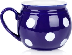 Ceramic Blue Mug with Polka Dots 850 ml